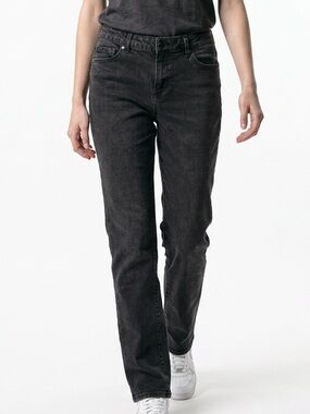d‎ jeans Womens Size 6 Black Wash Denim Straight Leg Pants waist 28.5"